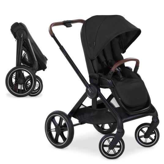 Hauck Set di passeggini 4in1 Walk N Care Trio Set con seggiolino auto i-Size e base Isofix e set di accessori XXL - Nero