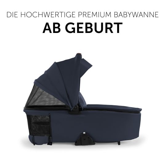 Hauck 4in1 Kinderwagen-Set Walk N Care Trio Set inkl. i-Size Babyschale & Isofix Base & XXL Zubehörset - Dark Navy Blue