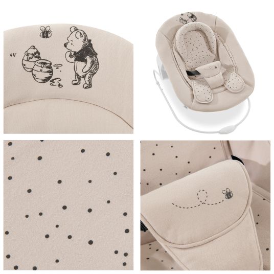 Hauck Alpha Plus Select Charcoal Set neonato 4 pezzi Disney Pooh - seggiolone + attacco neonato + cuscino di seduta Beige