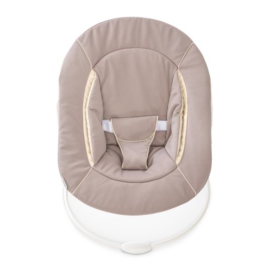 Hauck Alpha Plus Select Dark Grey 4-piece Newborn Set Deluxe - Highchair + 2in1 Baby Attachment & Rocker + Seat Cushion - Stretch Beige