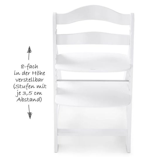 Hauck Alpha Plus White 4-piece Newborn Set Pastel Bear - seggiolone + attacco per neonato + cuscino di seduta Nordic Grey