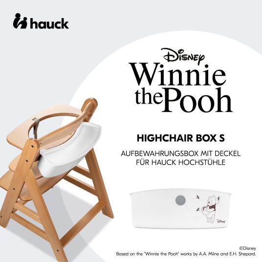 Hauck Aufbewahrungsbox für Hochstuhl Rückenlehne (abnehmbar & inkl. Deckel) - Pooh - White