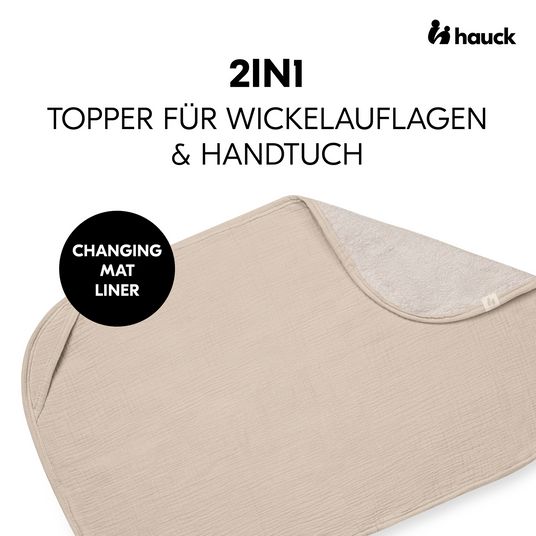 Hauck Cover / topper for changing mats such as Change N Clean - Beige