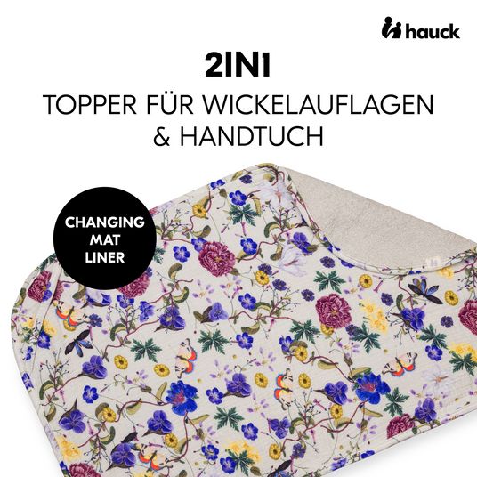Hauck Auflage / Topper für Wickelauflagen wie Change N Clean - Floral Beige