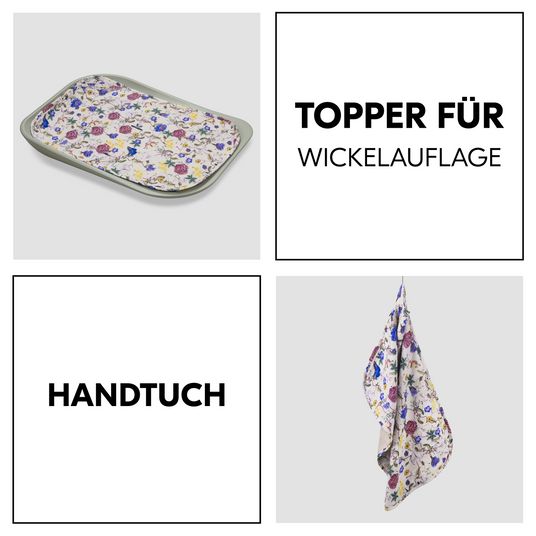 Hauck Auflage / Topper für Wickelauflagen wie Change N Clean - Floral Beige