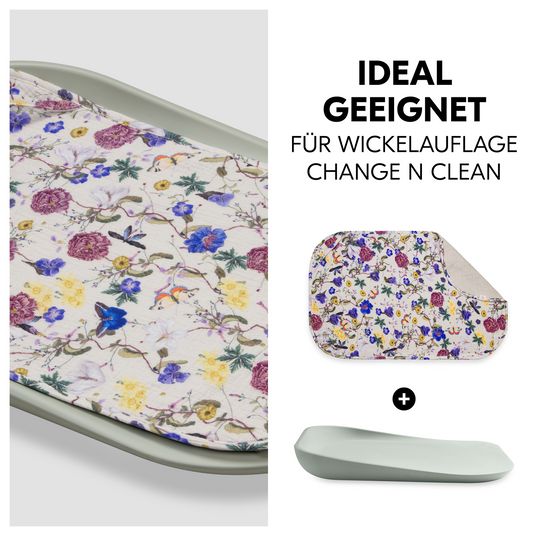 Hauck Cover / topper for changing mats such as Change N Clean - Floral Beige