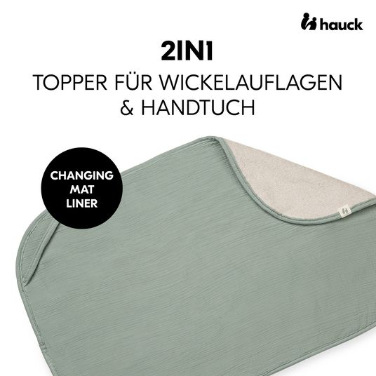Hauck Auflage / Topper für Wickelauflagen wie Change N Clean - Sage