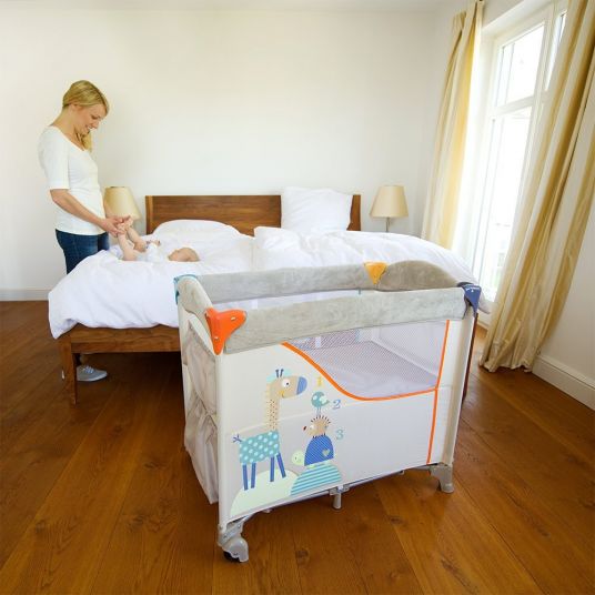 Hauck Baby travel cot & side bed Sleep'n Care - 80 x 50 cm - Animals