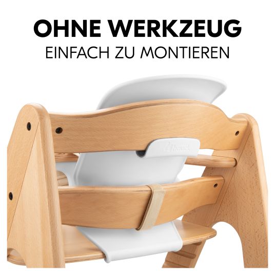 Hauck Baby-Sitz für Hochstühle Highchair Baby Seat (Rückenlehne und Schutzbügel) - White