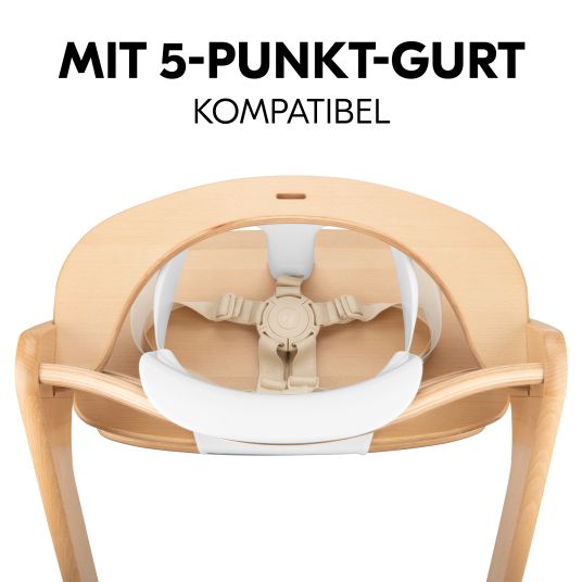 Hauck Baby-Sitz für Hochstühle Highchair Baby Seat (Rückenlehne und Schutzbügel) - White