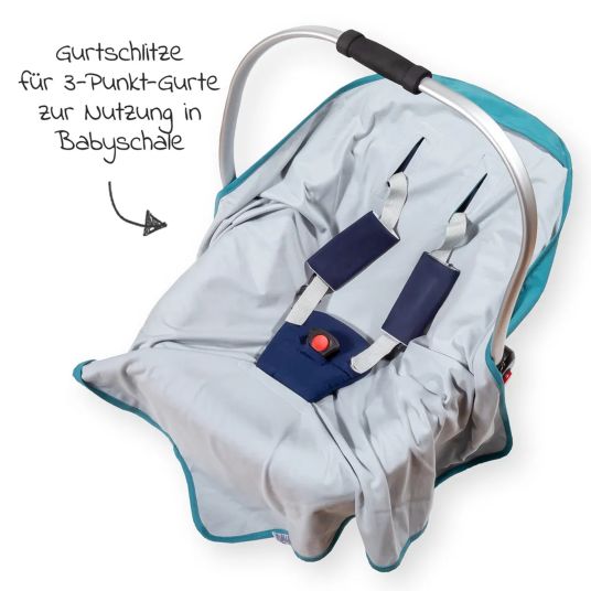 Hauck Babyschale Drive N Care i-Size ab Geburt bis 13 kg (40 - 87 cm) + GRATIS Schutzpaket, Einschlagdecke & Fehn Spielzeug-Set - Patina