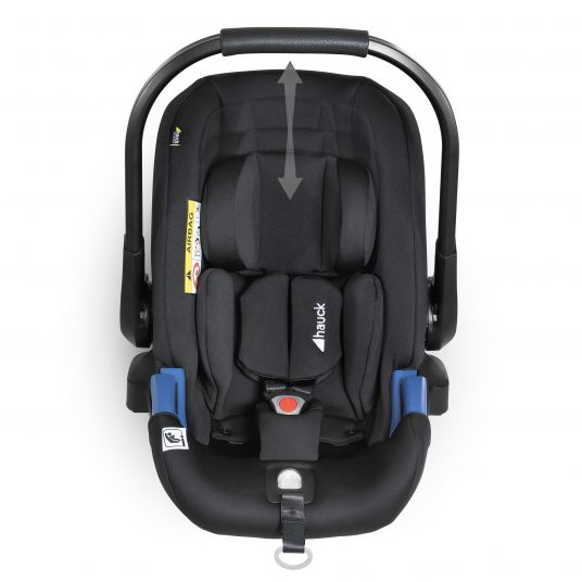 Hauck Seggiolino auto Select Baby - i-Size (dalla nascita ai 18 mesi) con riduttore e capottina - Nero