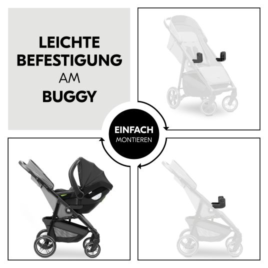 Hauck Babyschalen Adapter für Buggy Shop N Care - Black