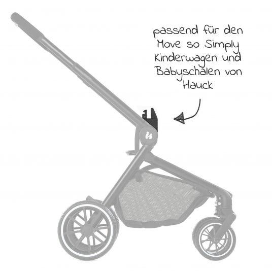 Hauck Adattatore per seggiolino auto per passeggino Move so Simply - adatto ai seggiolini auto Comfort Fix e Select Baby di Hauck