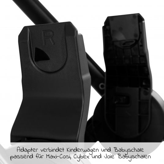 Hauck Babyschalen Adapter für Walk N Care Kinderwagen - passend für Maxi-Cosi / Cybex / Joie