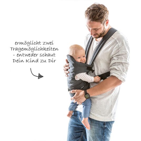 Hauck Babytrage 2-Way Carrier - Melange Charcoal