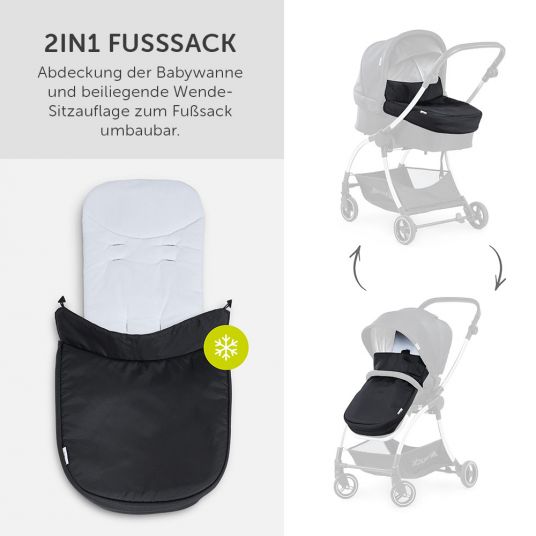 Hauck Baby Carrycot for Eagle 4S Stroller - Black Grey