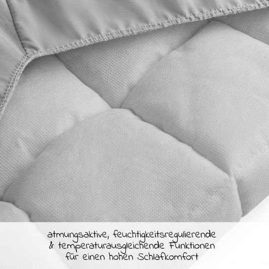 Hauck Bed Me - Topper für Reisebett- Matratzen 60 x 120 cm - Grey