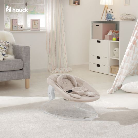 Hauck Set per neonati Beta Plus Natural 5 pezzi - Seggiolone + sdraietta 2in1 per neonati + asse per mangiare + cuscino per sedersi - Disney Winnie the Pooh - Beige