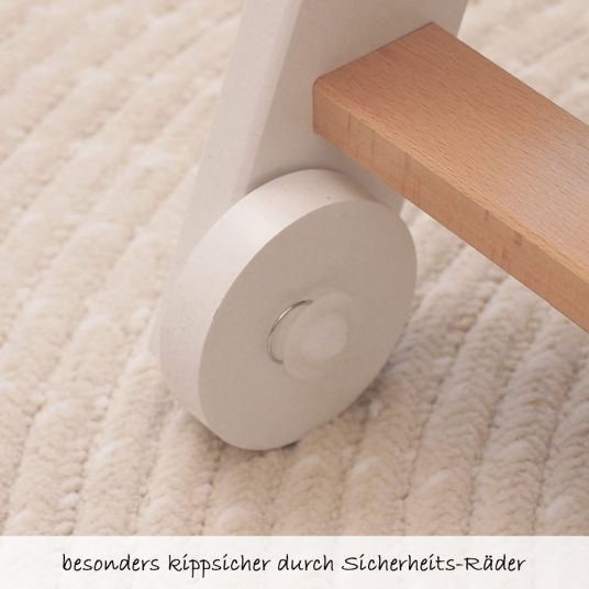 Hauck Beta Plus White Natur Newborn Set Deluxe - 5-tlg. Hochstuhl + 2in1 Neugeboreneneinsatz + Essbrett + Sitzpolster