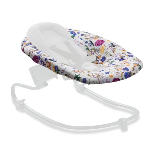 Hauck Bezug für Alpha Newborn Bouncer (atmungsaktiv & einfach waschbar) - Floral Beige