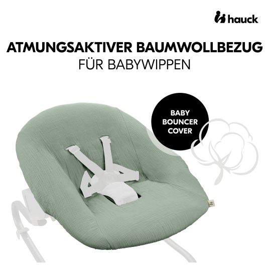 Hauck Cover for Alpha Newborn Bouncer (breathable & easily washable) - Sage