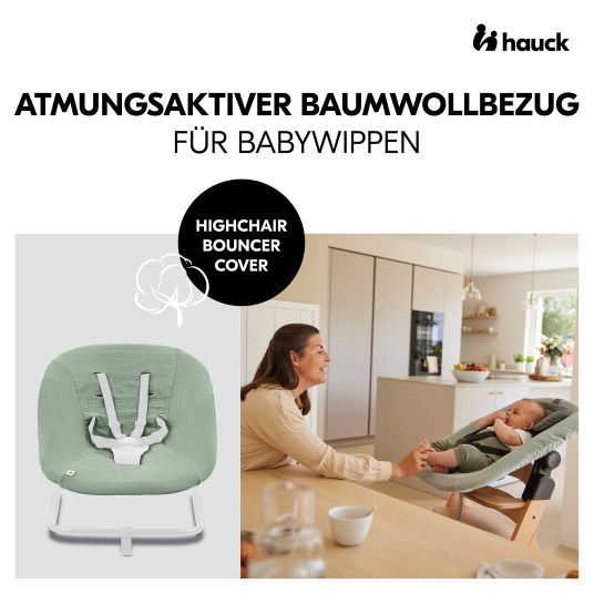 Hauck Bezug für Highchair Bouncer (atmungsaktiv & einfach waschbar) - Sage