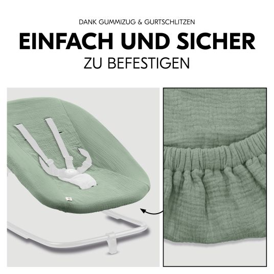 Hauck Bezug für Highchair Bouncer (atmungsaktiv & einfach waschbar) - Sage