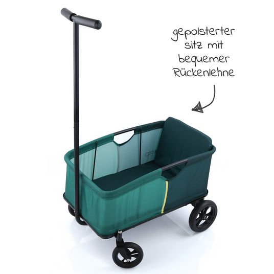 Hauck Eco Mobil Light handcart with seat for one child - Green