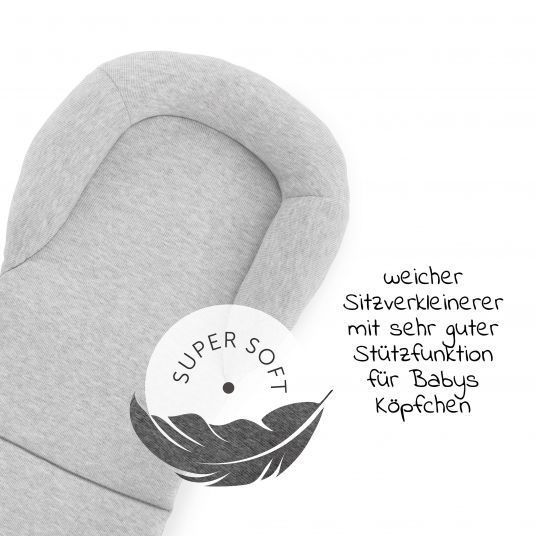 Hauck Bouncer 2in1 Premium (verstellbarer Neugeborenenaufsatz & Wippe) für Alpha & Beta Hochstuhl - Nordic Grey