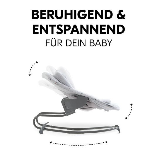 Hauck Bouncer 2in1 Premium (verstellbarer Neugeborenenaufsatz & Wippe) für Alpha & Beta Hochstuhl - Rainbow