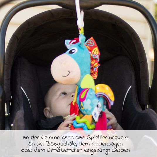 Hauck Buggy & Jogger Runner 3 (mit großen Luftreifen) - inkl. XXL Zubehörpaket & Spieltier Klipp Klapp Pferd - Olive