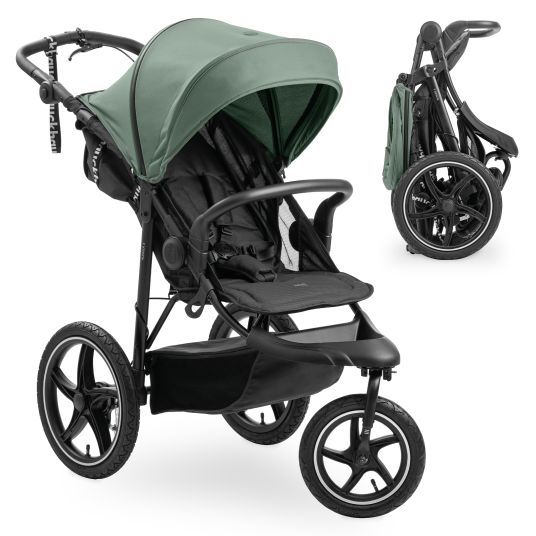 Hauck Buggy & Jogger Runner 3 (with large pneumatic tires) - Jungle Green