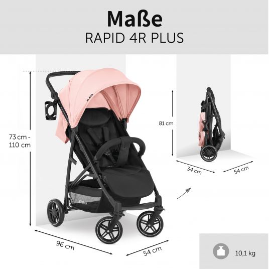 Hauck Buggy Rapid 4R Plus (up to 25 kg) - Rose