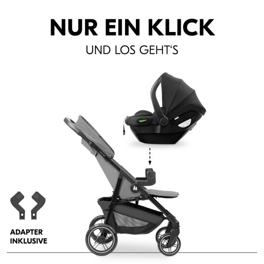 Hauck Buggy Shop N Care 2in1 Travel Set - Grey