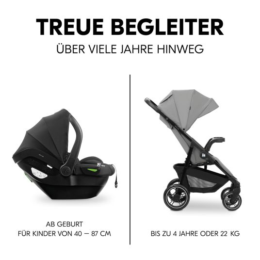 Hauck Buggy Shop N Care 2in1 Travel Set - Grey