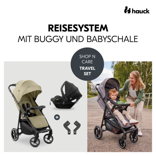 Hauck Buggy Shop N Care 2in1 Travel Set - Olive