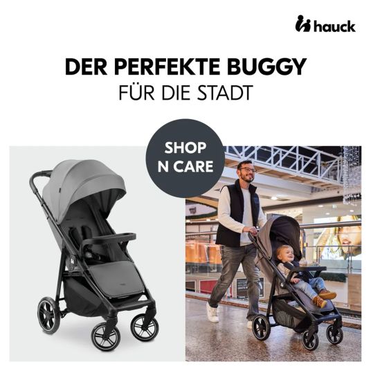 Hauck Buggy Shop N Care con seggiolino auto Pebble Pro e pacchetto accessori XXL - Grigio