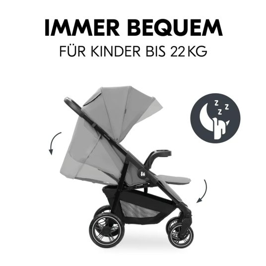 Hauck Buggy Shop N Care con seggiolino auto Pebble Pro e pacchetto accessori XXL - Grigio