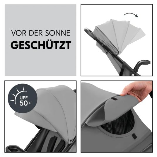 Hauck Buggy Shop N Care con seggiolino auto Pebble Pro e pacchetto accessori XXL - Grigio