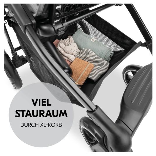 Hauck Buggy Shop N Care con seggiolino auto Pebble Pro e pacchetto accessori XXL - Grigio