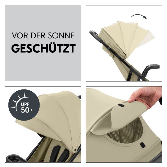 Hauck Buggy Shop N Care - inkl. XXL Zubehörpaket & Spieltier Klipp Klapp Pferd - Olive