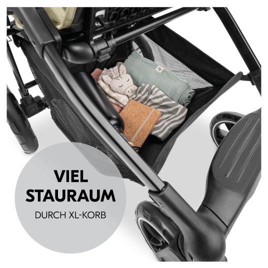 Hauck Buggy Shop N Care - inkl. XXL Zubehörpaket & Spieltier Klipp Klapp Pferd - Olive