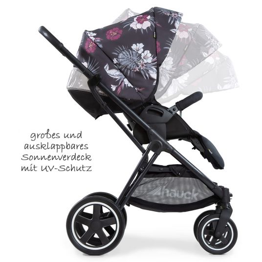 Hauck Buggy & Stroller Mars (up to 25 kg loadable) - Wild Blooms Black