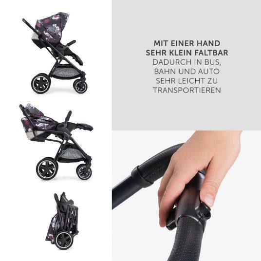 Hauck Buggy & Stroller Mars (up to 25 kg loadable) - Wild Blooms Black