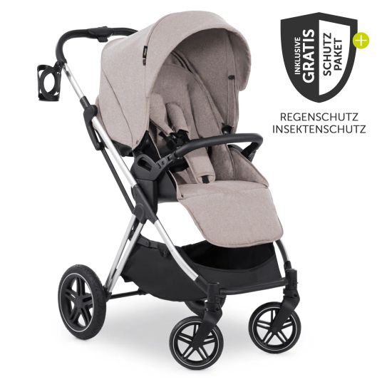 Hauck Passeggino Vision X incluso pacchetto accessori XXL - Melange Beige