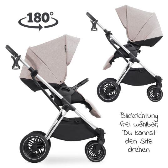 Hauck Buggy & pushchair Vision X incl. XXL accessory pack - Melange Beige