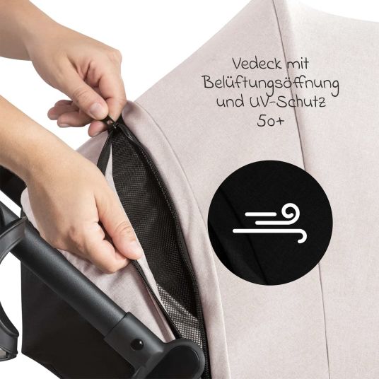 Hauck Buggy & pushchair Vision X incl. XXL accessory pack - Melange Beige