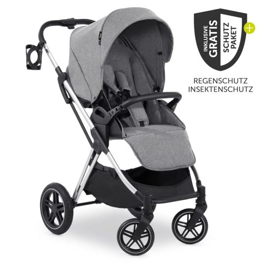 Hauck Buggy & pushchair Vision X incl. XXL accessory pack - Melange Grey