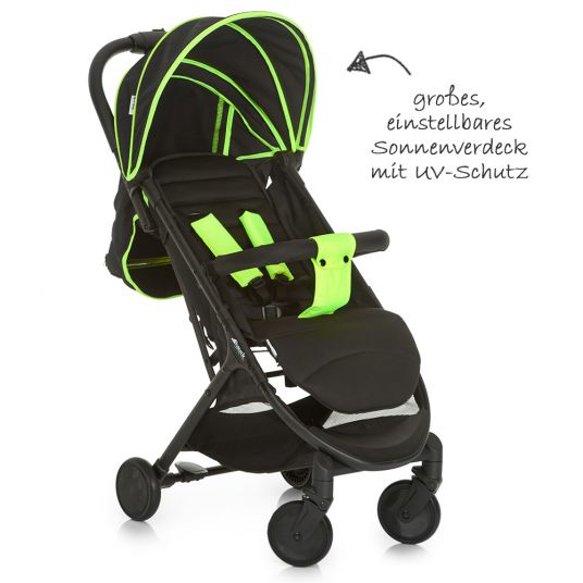Hauck Buggy Swift Plus incl. safety bar - Neon Yellow Caviar